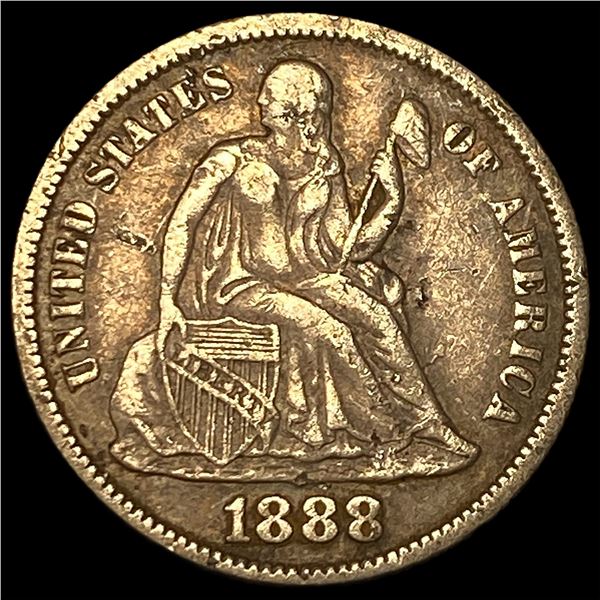 1888 Seated Liberty Dime NEARLY UNCIRCULATED