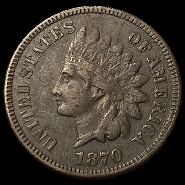 1870 Indian Head Cent NEARLY UNCIRCULATED