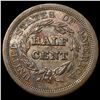 Image 2 : 1850 Braided Hair Half Cent CLOSELY  UNCIRCULATED