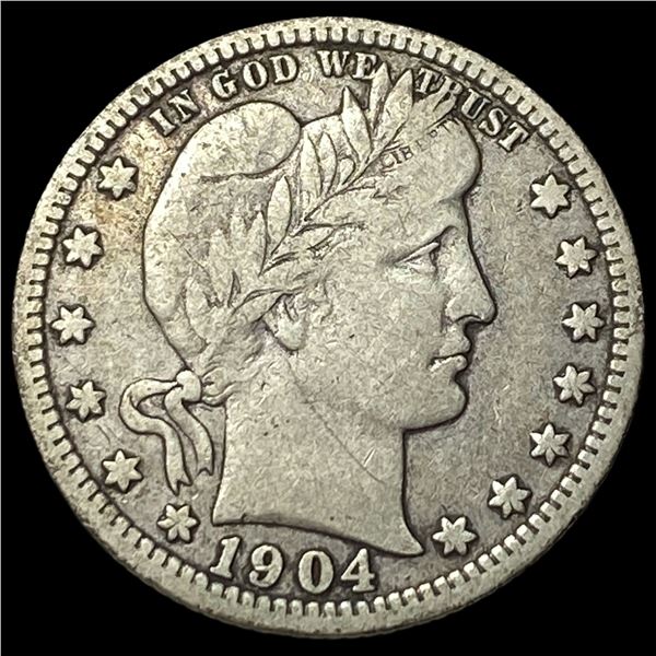 1904-O Barber Quarter LIGHTLY CIRCULATED