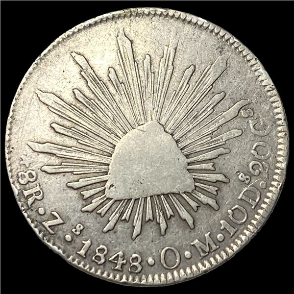 1848Zs OM Mexico Silver 8 Reales LIGHTLY  CIRCULATED