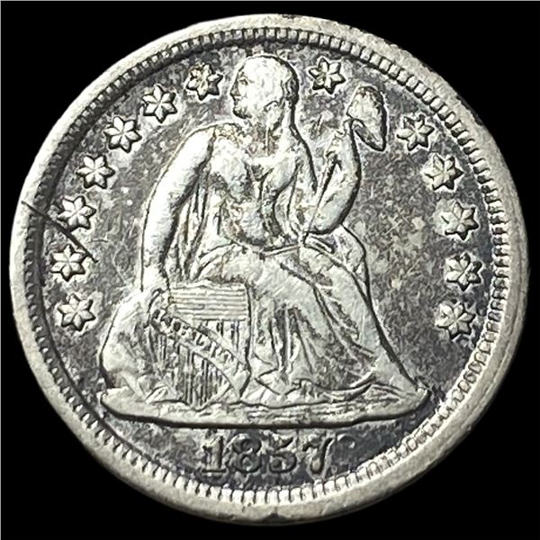 1857 Seated Liberty Dime NEARLY UNCIRCULATED
