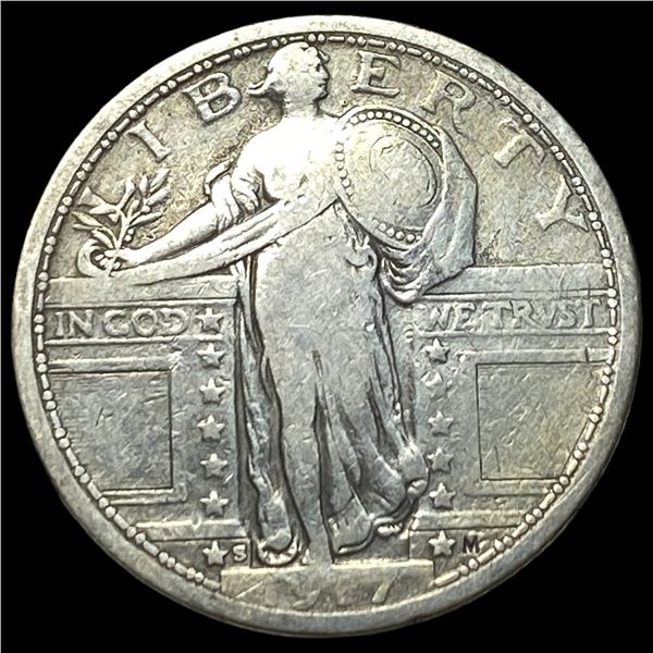 1917-S Type 1 Standing Liberty Quarter  LIGHTLY CIRCULATED