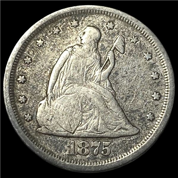 1875-S Silver Twenty Cent Piece LIGHTLY  CIRCULATED