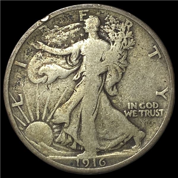 1916 Walking Liberty Half Dollar LIGHTLY  CIRCULATED