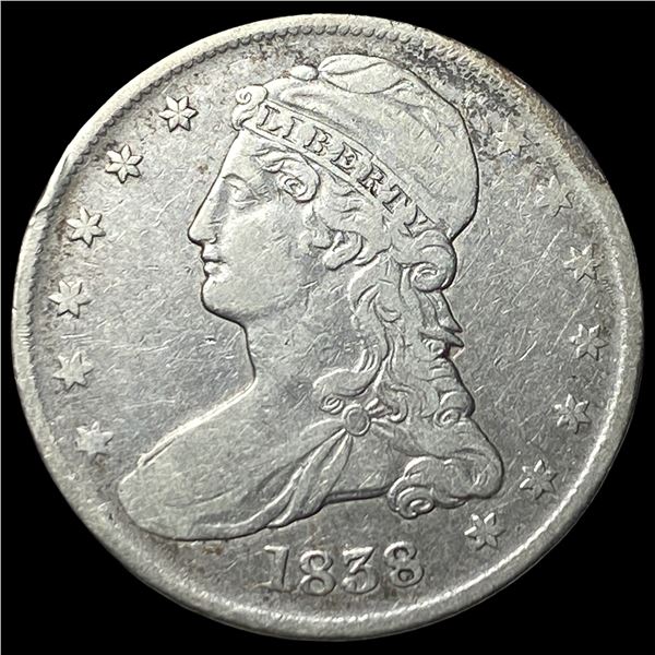 1838 Capped Bust Half Dollar LIGHTLY  CIRCULATED