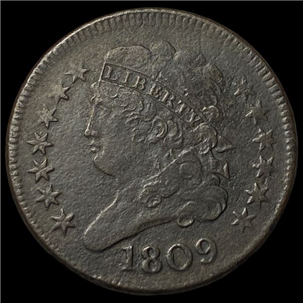 1809 Classic Head Half Cent NEARLY  UNCIRCULATED