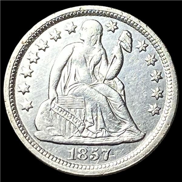 1857 Silver Seated Liberty Dime CLOSELY  UNCIRCULATED