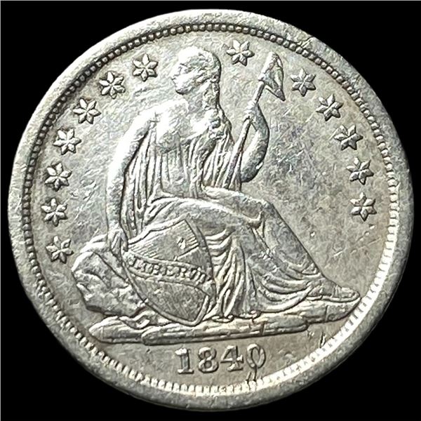 1840 Seated Liberty Dime NEARLY UNCIRCULATED