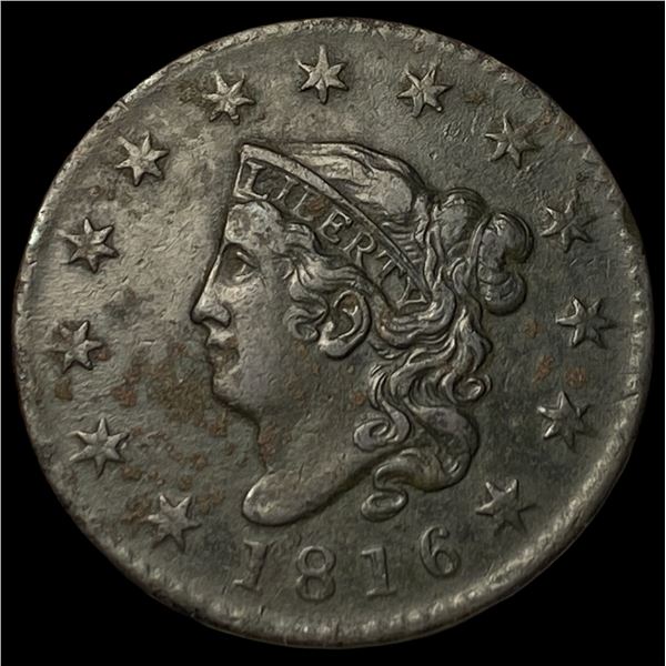 1816 Coronet Head Large Cent NEARLY  UNCIRCULATED