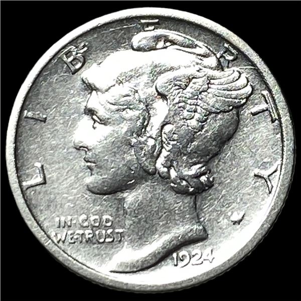 1924-S Silver Mercury Dime CLOSELY  UNCIRCULATED