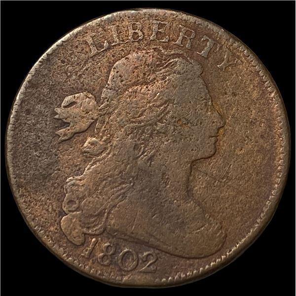 1802 Draped Bust Large Cent LIGHTLY  CIRCULATED