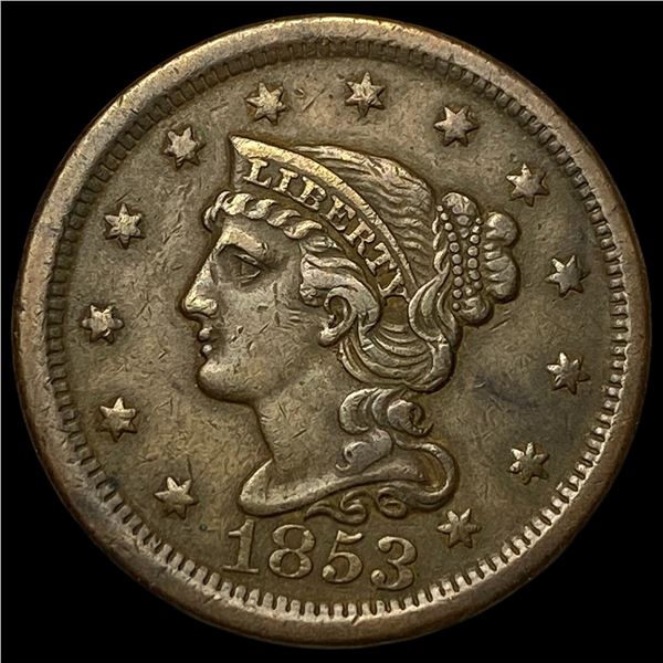 1853 Braided Hair Large Cent CLOSELY  UNCIRCULATED