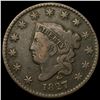 Image 1 : 1827 Coronet Head Large Cent LIGHTLY  CIRCULATED