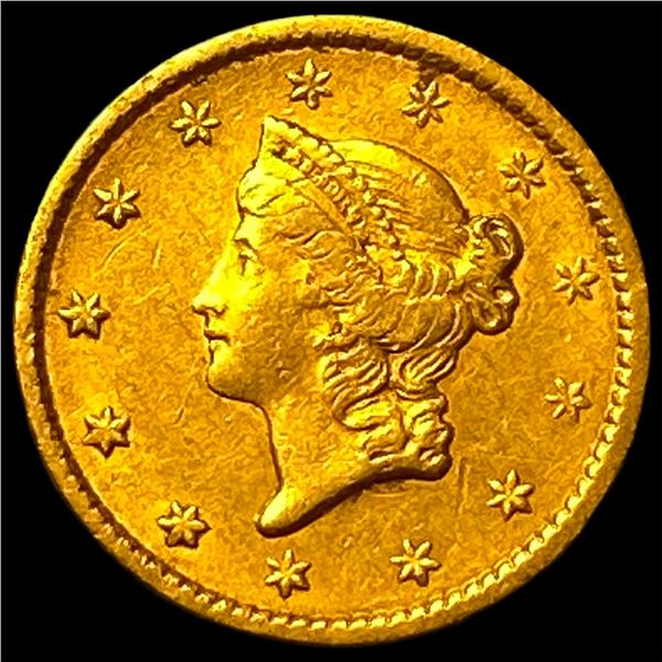 1852 Gold $1 Liberty Head Type 1 CHOICE AU