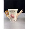 Image 6 : 3 1960's Girly Tea Cups 1 with Crack in Feet