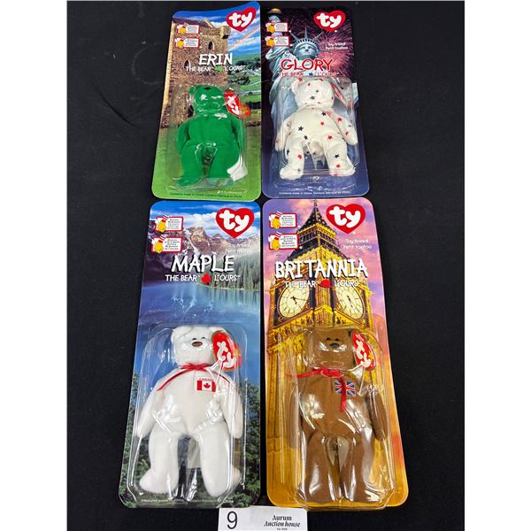 Lot of 4 McDonald's TY Figures Still Sealed in Package