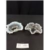 Image 2 : 2 Vintage Fenton French Opalescent Hobnail Ruffled Edge Bon Bon Dishes