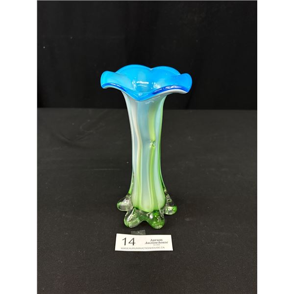 Pretty Hand Blown 8" Tall Vintage Vase
