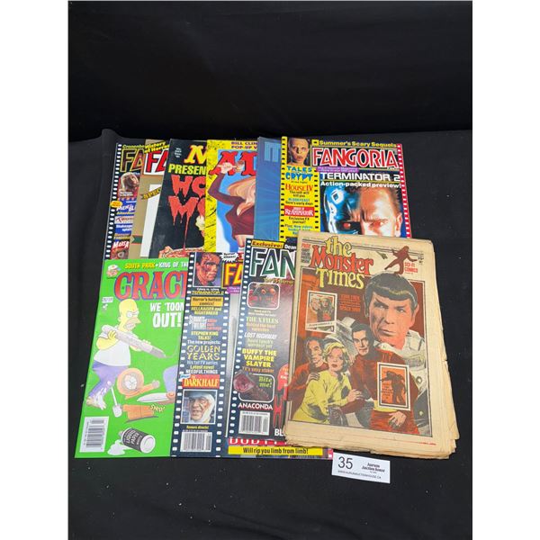 1976 The Monster Times + Fangoria Magazines Etc.