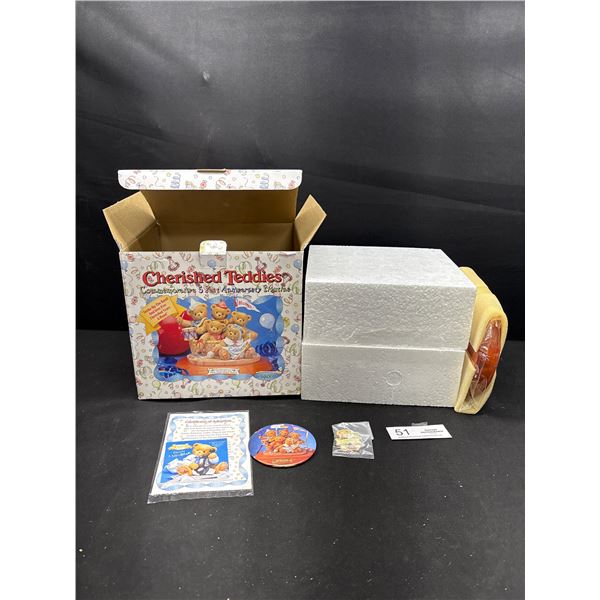 Cherished Teddies Commemorative 5 Year Anniversary Figurine in Original Box