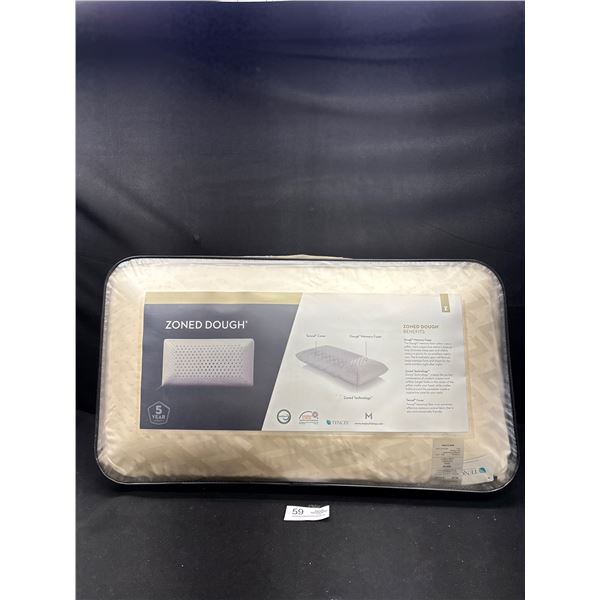 New in Package Zoned Dough Queen Size Memory Foam Pillow