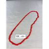 Image 2 : Vintage Red Coral Natural Stones Handmade Necklace 34" Long