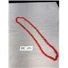 Image 3 : Vintage Red Coral Natural Stones Handmade Necklace 34" Long