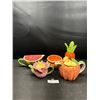 Image 1 : Collectible Tea Pot Lot Mug etc Fruit Related