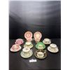 Image 1 : Lot of 10 Vintage Bone China Teacups and Saucers