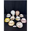 Image 1 : Lot of 10 Vintage Bone China Teacups and Saucers