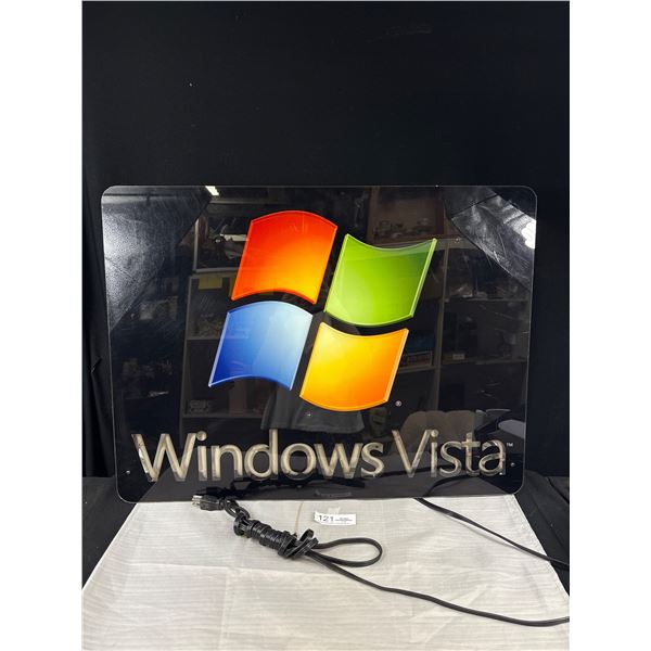 28" x 21" Windows Vista Neon Store Light Neon Not Working Correctly NO SHIPPING
