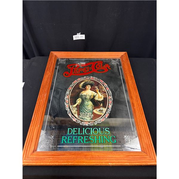 Vintage 19" x 22" Pepsi Cola Mirror NO SHIPPING