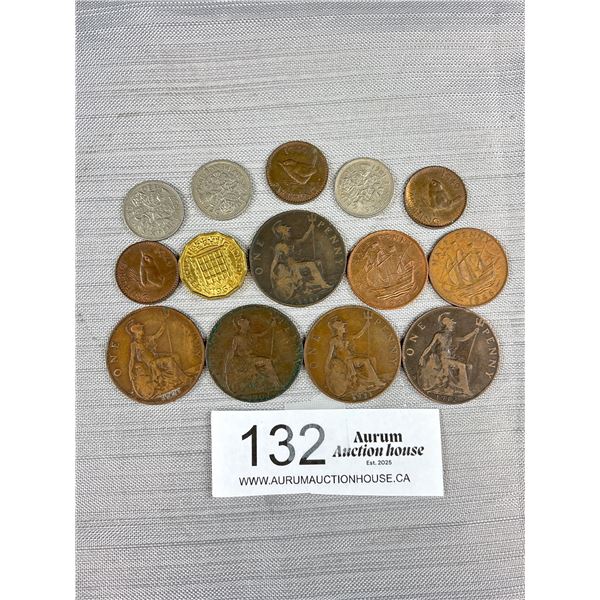 A Vintage British Coin Lot Sixpence, Threepence, etc