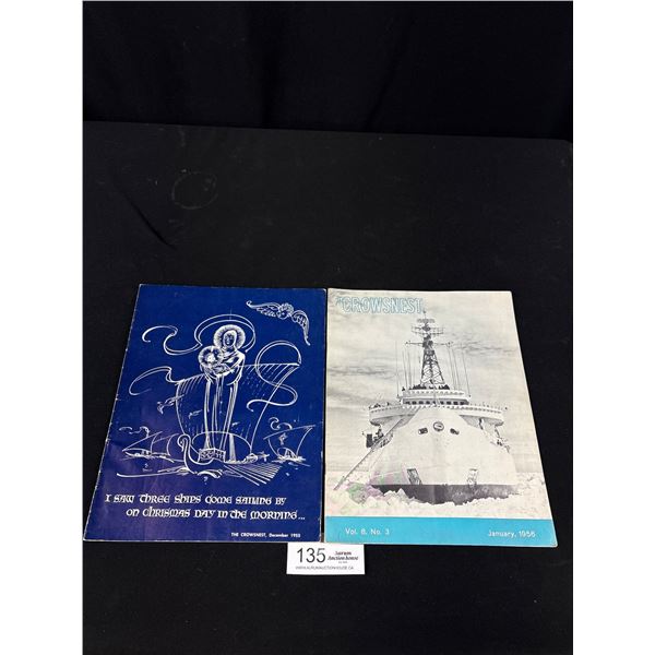 2 1950s "The Crownest" Magazines (The Royal Canadian Navy Mag)