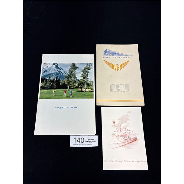 Vintage Menu (Train + Steamship) 3 Pcs