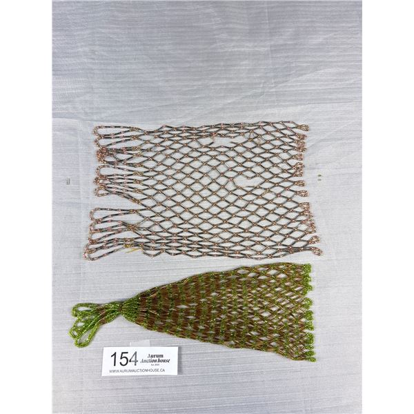 2 Vintage Glass Beadwork Bags (As Found)