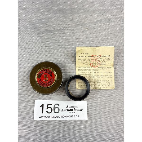 1930's Kodak No 5 Portrait Attachment in Original Tin Case