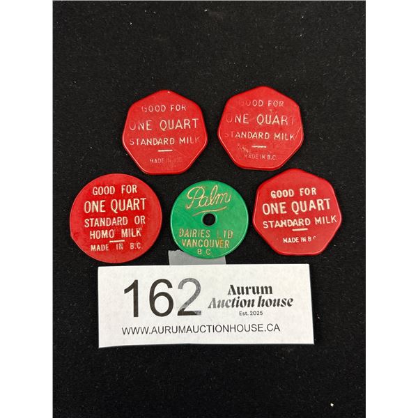 5 Vintage Milk Co. Tokens