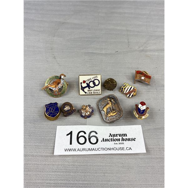 10 Vintage Enamel Pins (Some Birks)