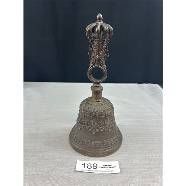 Antique 10" Tall Tibetan Buddhist Bell Known as a Ghanta or Drilbu