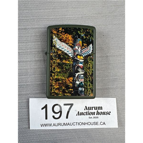 New Zippo Lighter with West Coast Native Totem Pole on it