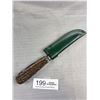 Image 5 : Vintage Stag Handle Knife with Sheath Puma? 800 Silver Tag on Side