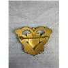 Image 3 : Very Nice 1910-20 Canadian Enamel Heart Brooch 2 1/2" Wide