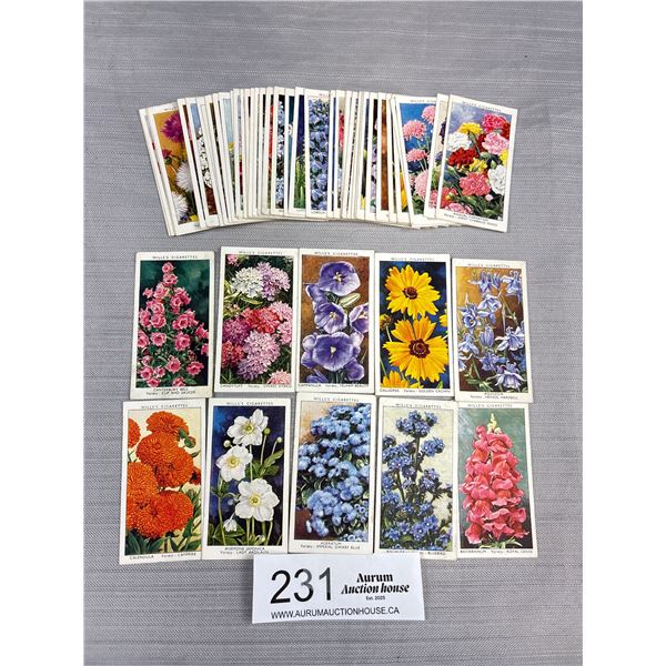 Lot of Original Vintage Garden Flowers Cigarette Cards