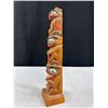 Image 3 : Vintage Native Lot Carved Head on Rope Necklace and 9" Tall Totem Pole