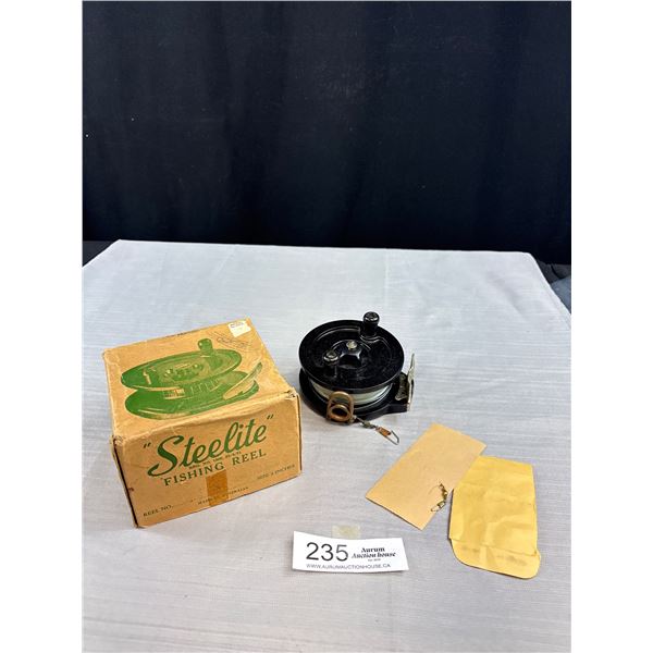 Steelite Fishing Reel with Original Box and Original Reciept