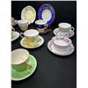 Image 2 : Lot of 10 Bone China Vintage Teacups and Saucers