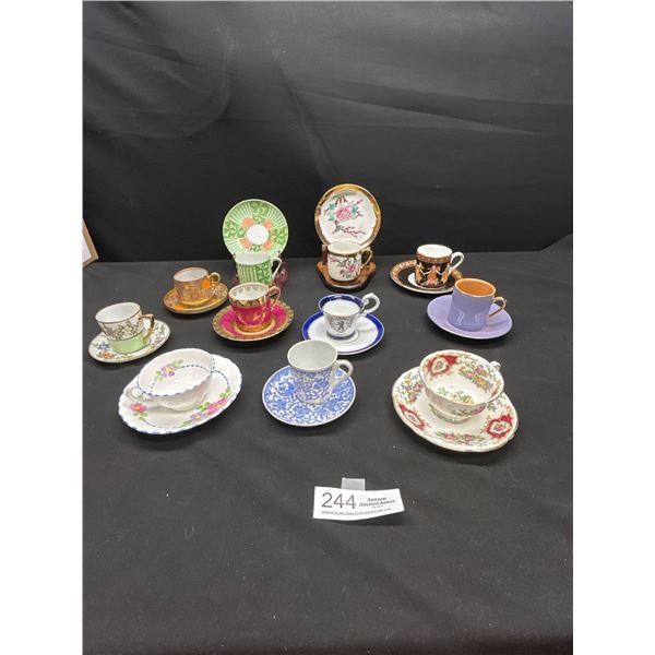 Lot of 10 Very Nice Demitasse Cups and Saucers
