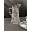 Image 3 : Very Nice Lot of Crystal and Glassware Crystal Pitcher Etc